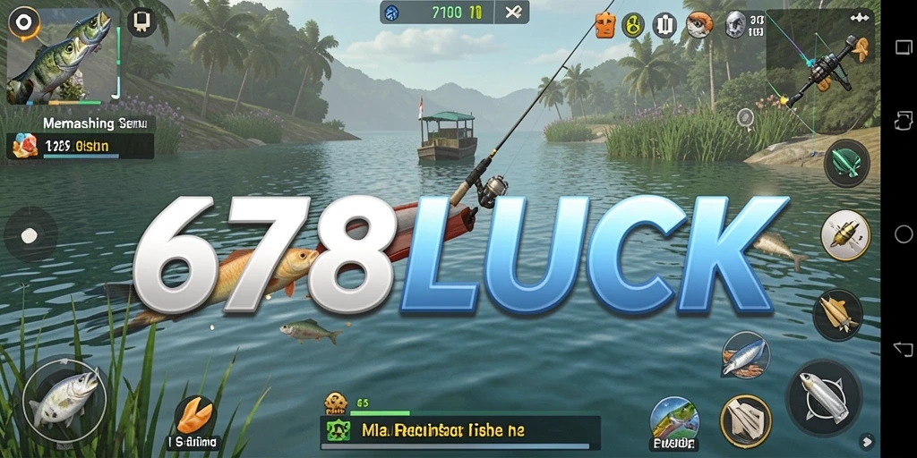 Screenshot gameplay 678LUCK menampilkan aksi memancing yang seru.
