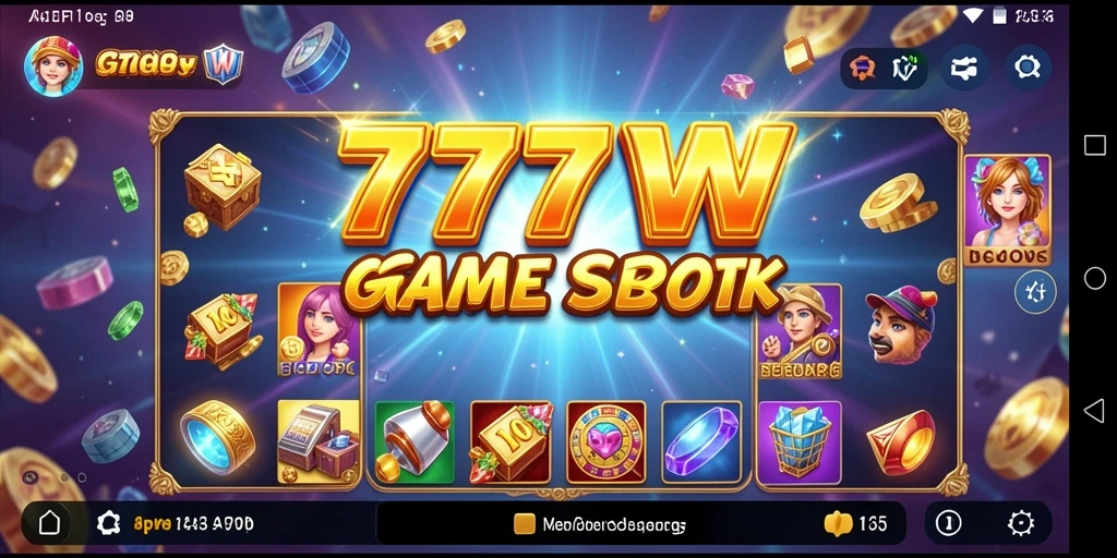 Tampilan gameplay yang menarik dari 7777W saat pemain berputar.