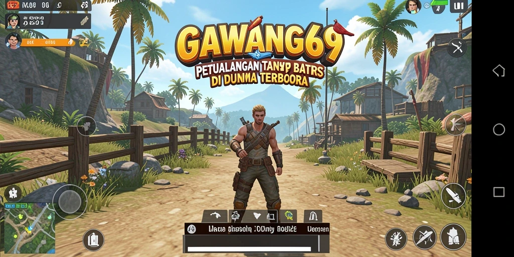 Tampilan gameplay GAWANG69 menampilkan eksplorasi dunia terbuka yang luas.
