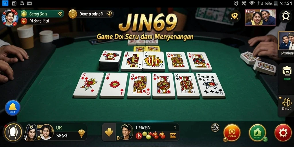 Screenshot permainan JIN69 menampilkan gameplay Domino yang menarik.