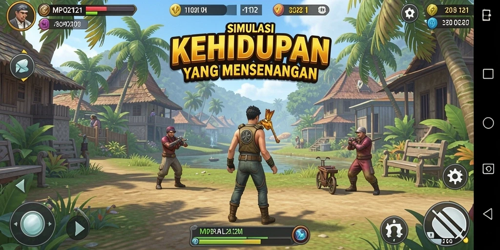 Tampilan gameplay menarik dari MPO2121 dengan grafis yang memukau.