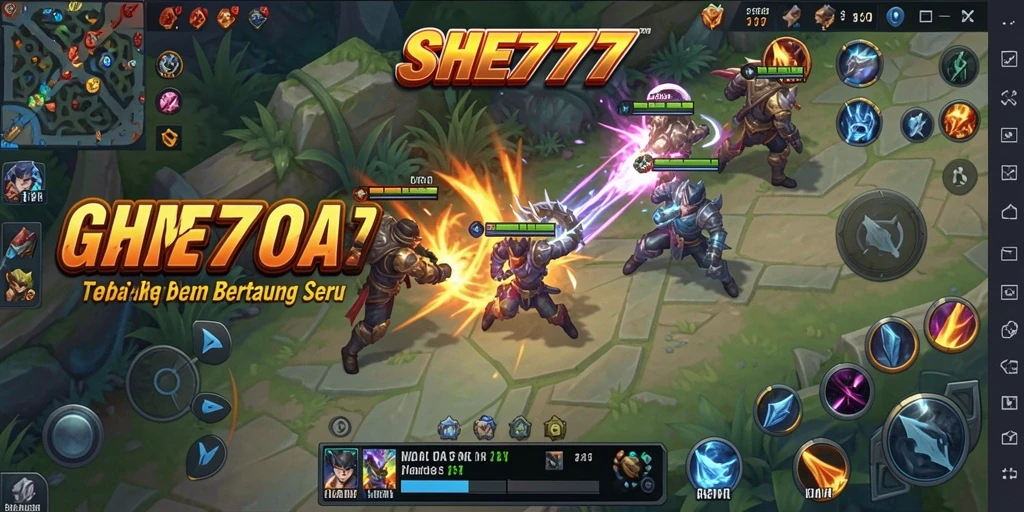 Gameplay seru dalam pertarungan MOBA SHE777 yang menegangkan.
