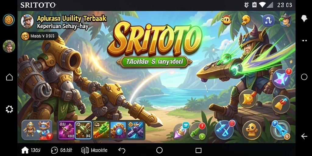 Tampilan antarmuka aplikasi SRITOTO yang menarik dan mudah digunakan.