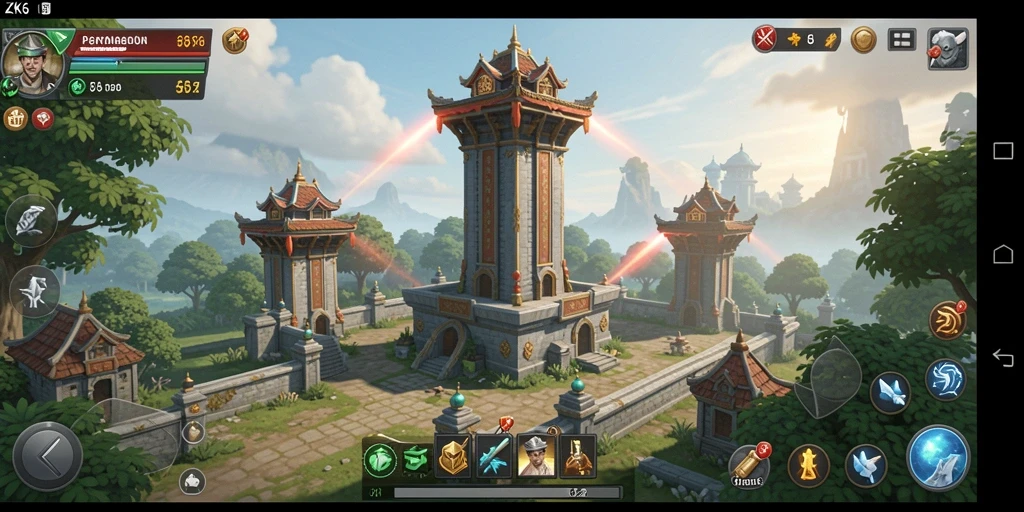 Gameplay ZK6 yang seru dan menantang dalam Tower Defense.